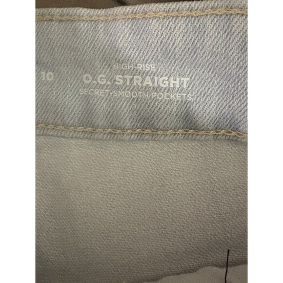 Old Navy High Rise OG Straight Short denim shorts Women’s Size 10 Raw Hem - Picture 5 of 9
